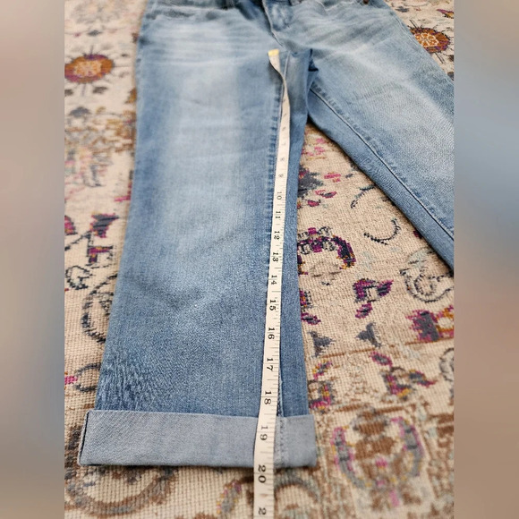 Time and Tru Light Blue Wash Denim Jeans Crop Stretch Straight Leg, sz 4 - Picture 6 of 10